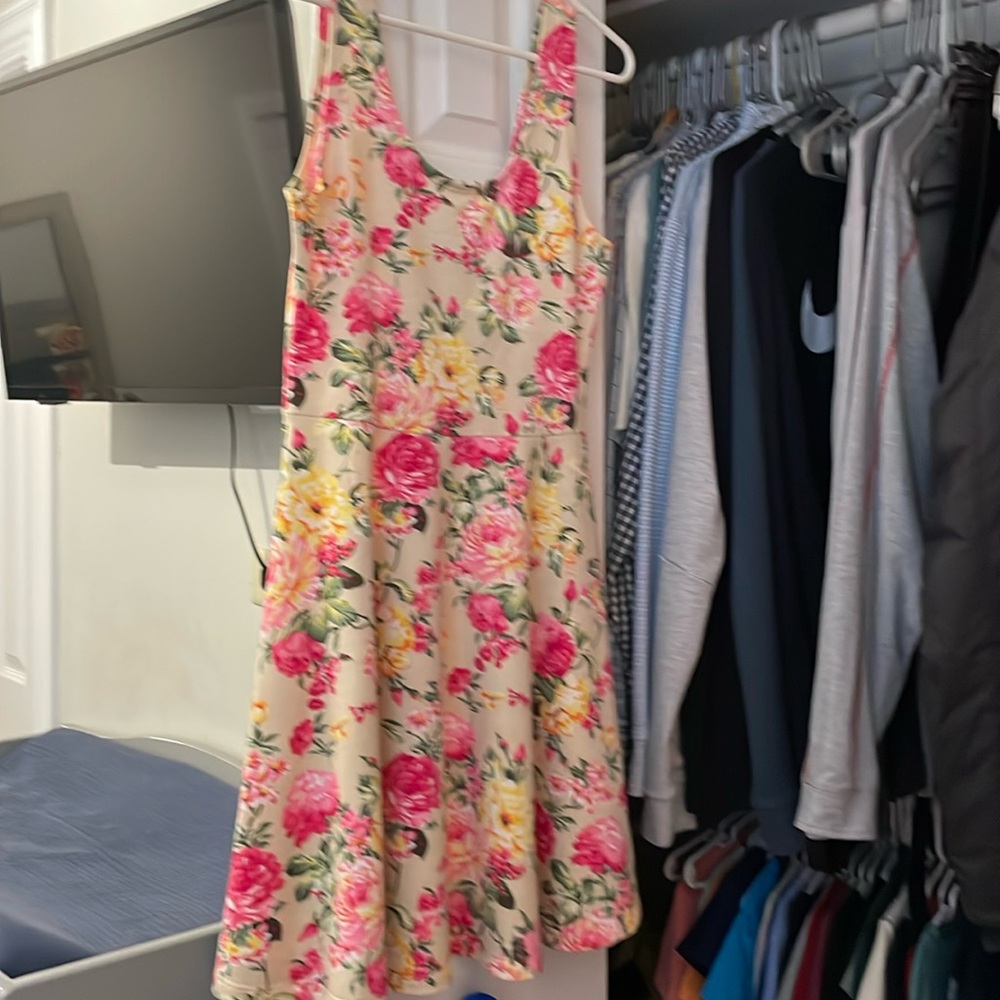 Women’s brand new floral flare dress.